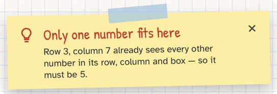 Hint card